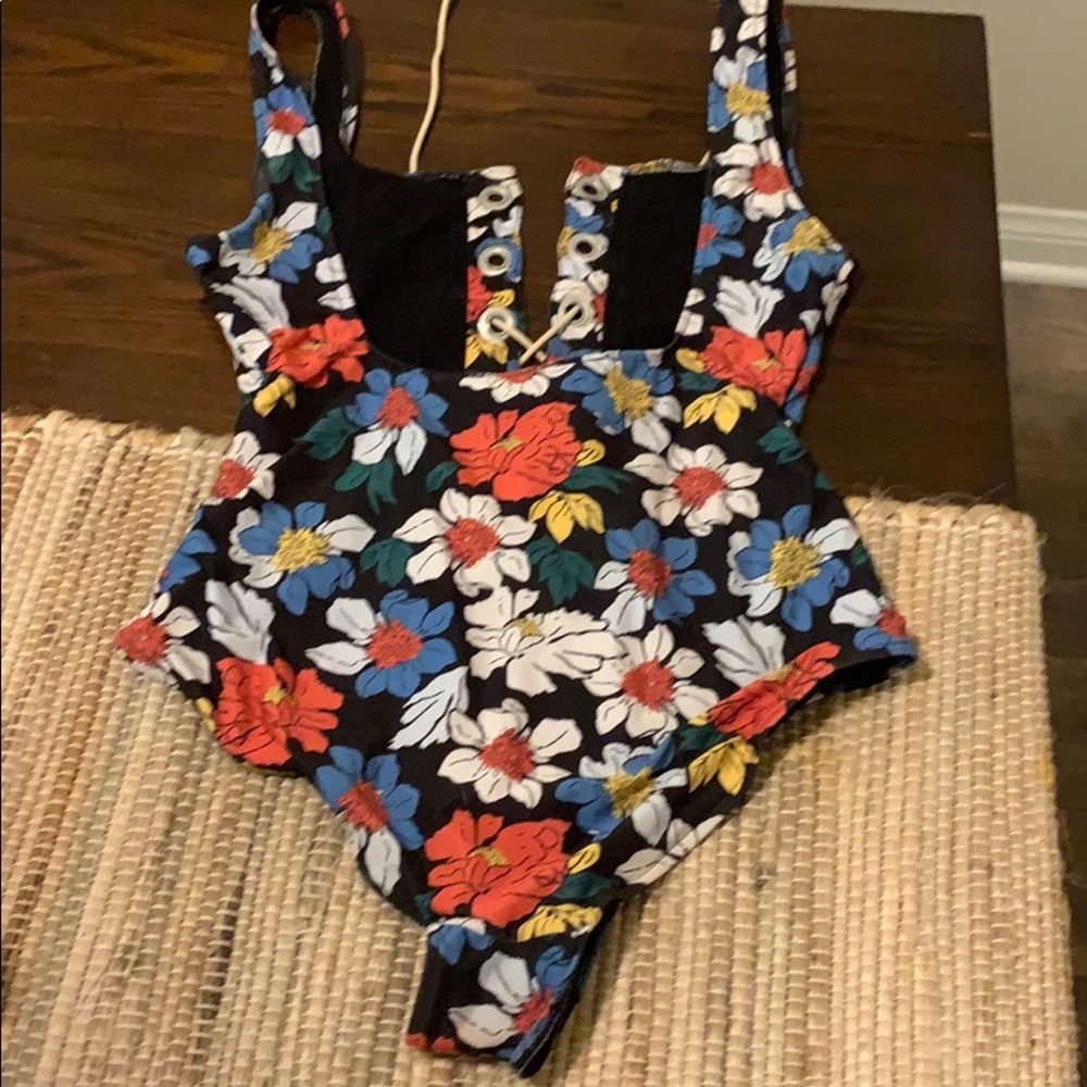 Final price Zara floral tie swimsuit S GUC